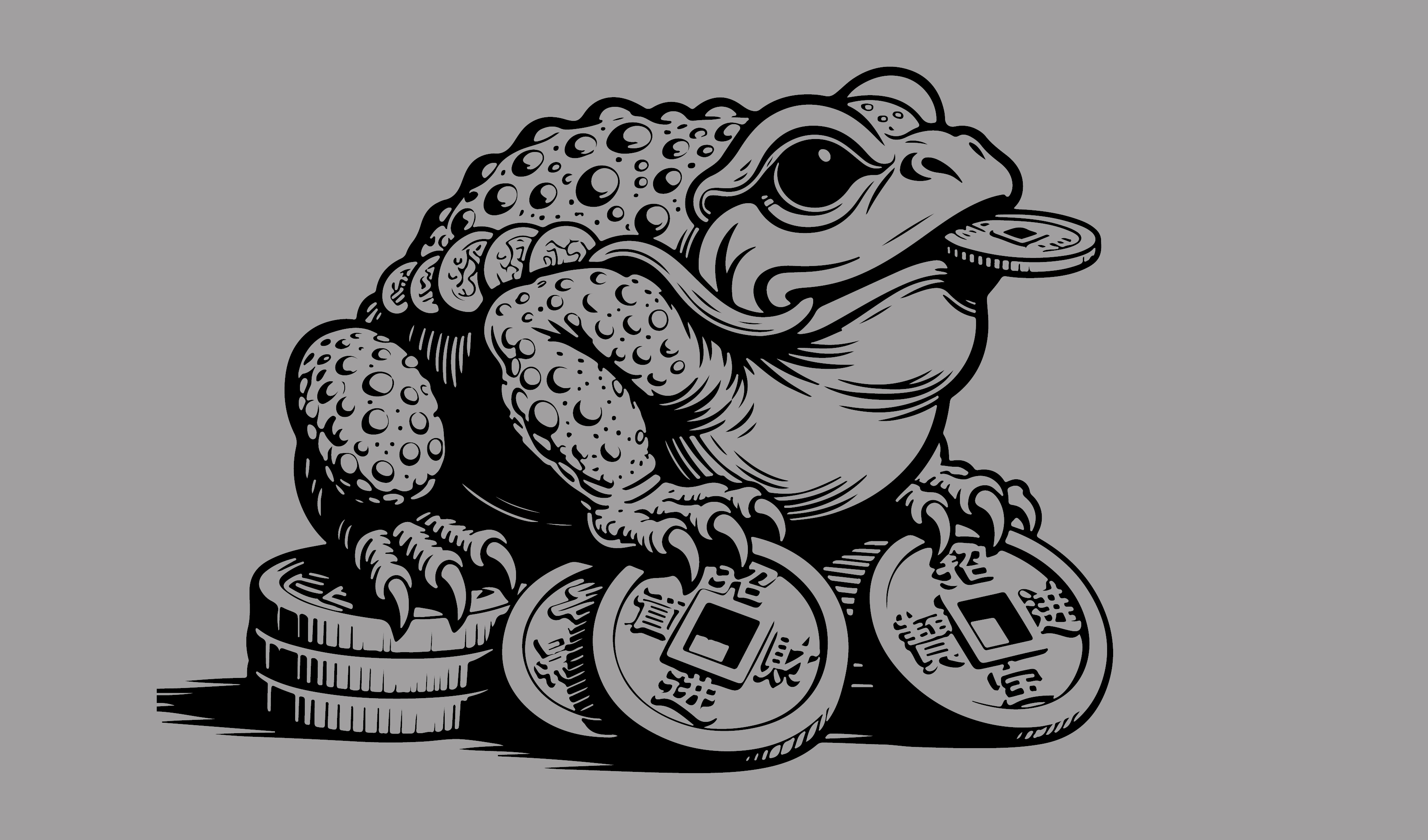 金蟾插画